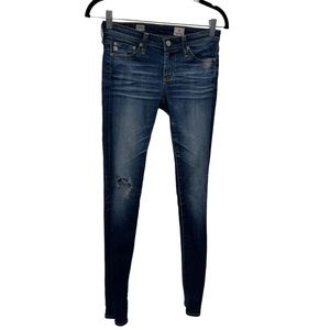 AG Women's The Legging Super Skinny Jeans Size 25 Distressed Mid Rise Casual